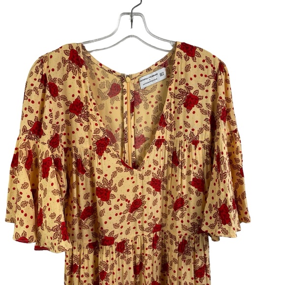 Faithful The Brand x Anthropologie Dress Melia Midi Boho Floral Print - Picture 4 of 7